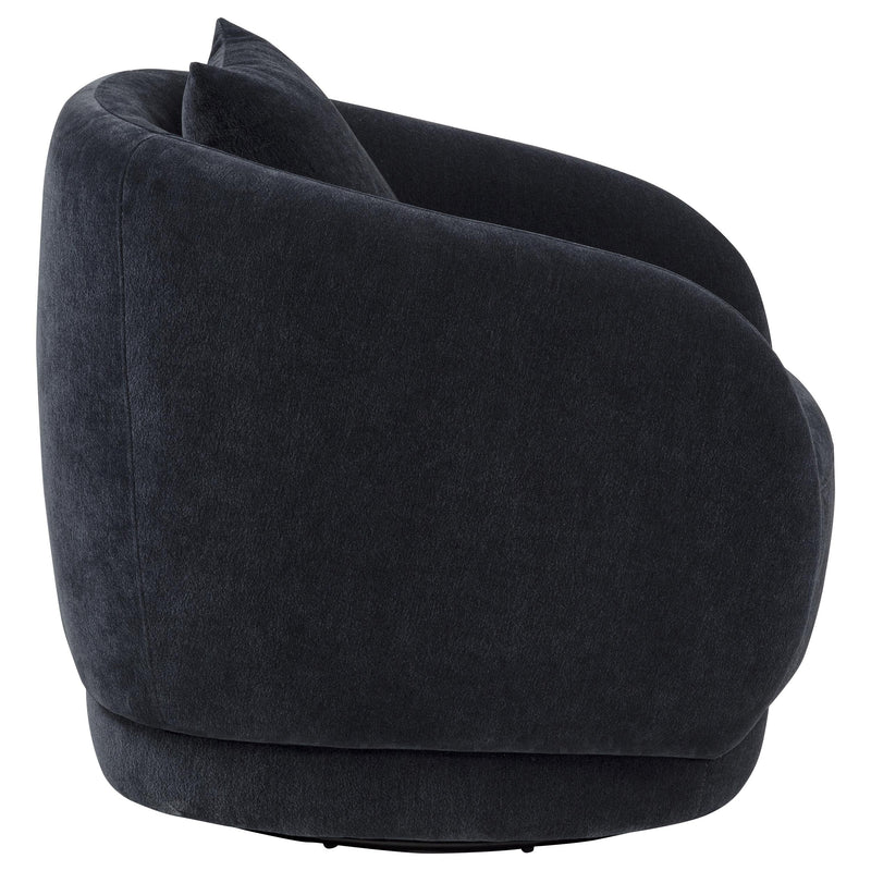 Arnaud Chenille Upholstered Swivel Accent Chair Green