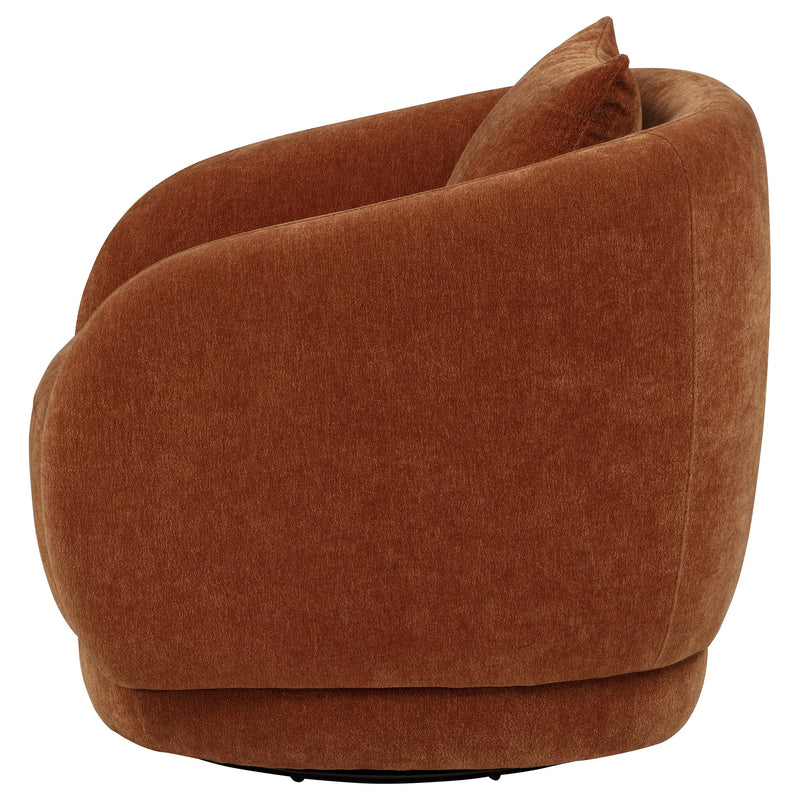 Arnaud Chenille Upholstered Swivel Accent Chair Green