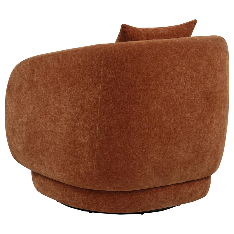 Arnaud Chenille Upholstered Swivel Accent Chair Green