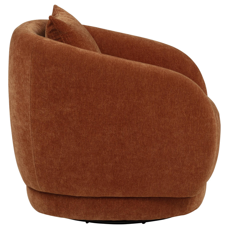 Arnaud Chenille Upholstered Swivel Accent Chair Green
