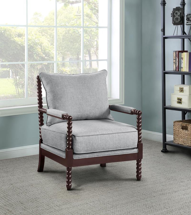 Blanchett Upholstered Bobbin Accent Chair