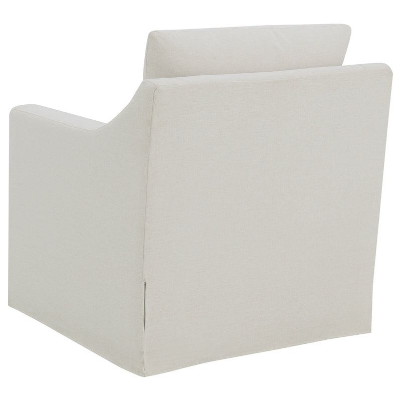 Winter Upholstered Sloped Arm Accent Swivel Chair