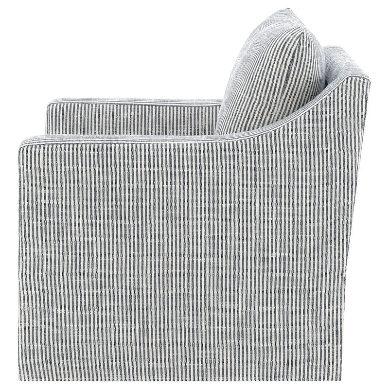 Winter Upholstered Sloped Arm Accent Swivel Chair