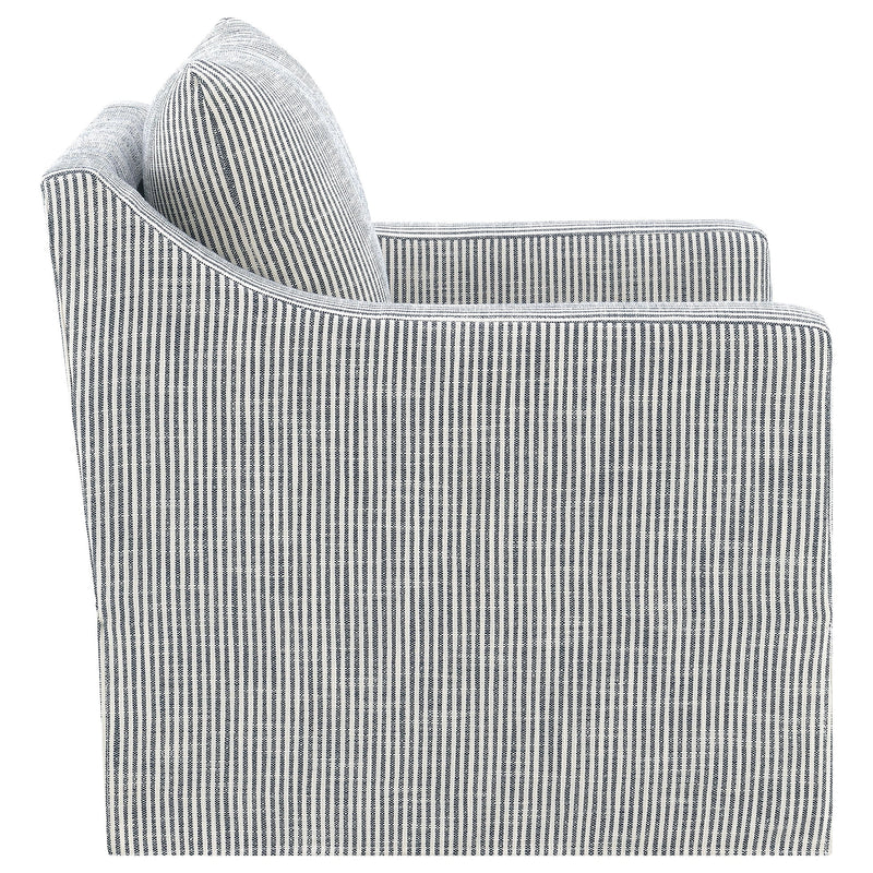 Winter Upholstered Sloped Arm Accent Swivel Chair