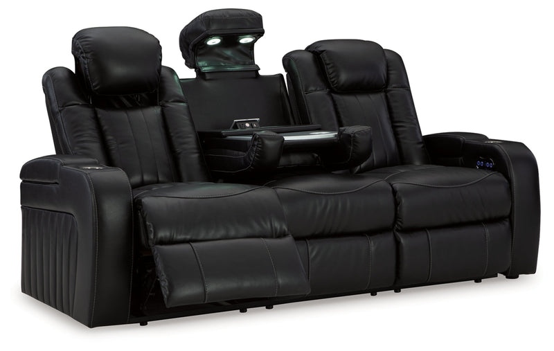 Caveman Den Power Reclining Sofa with Adjustable Headrest