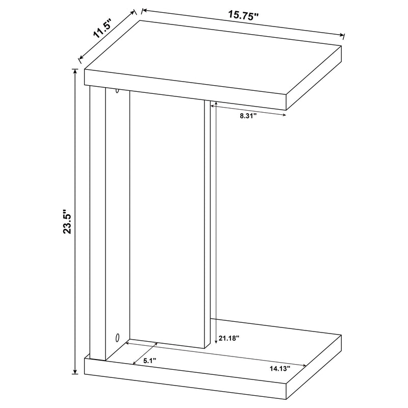 Clower Engineered Wood C-Shaped Sofa Side Table