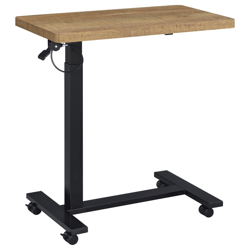 Westpark Pneumatic Adjustable C-Shape Side Table with Casters Black