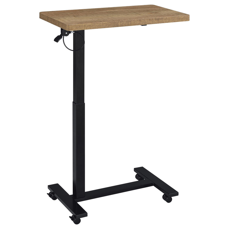 Westpark Pneumatic Adjustable C-Shape Side Table with Casters Black