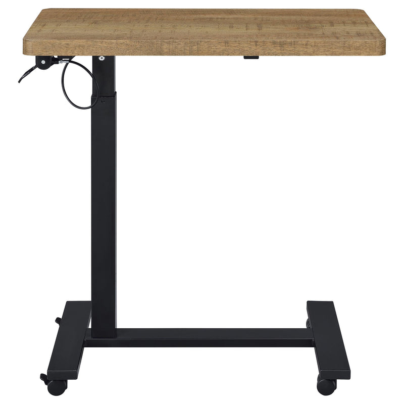 Westpark Pneumatic Adjustable C-Shape Side Table with Casters Black