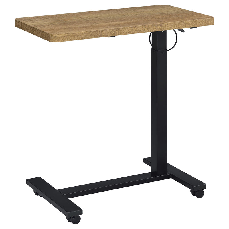 Westpark Pneumatic Adjustable C-Shape Side Table with Casters Black