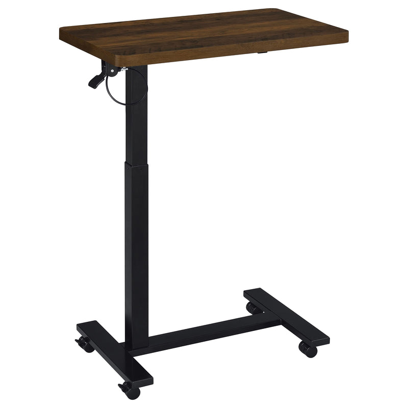 Westpark Pneumatic Adjustable C-Shape Side Table with Casters Black