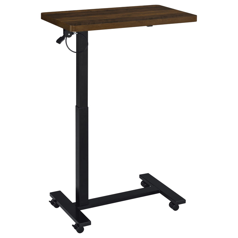 Westpark Pneumatic Adjustable C-Shape Side Table with Casters Black