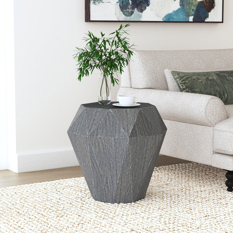 Jacinto Octagonal Solid Wood Side Table
