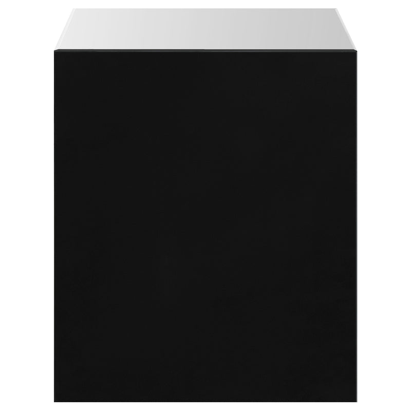 Coquette 1-drawer Mirrored Accent Side Table Silver