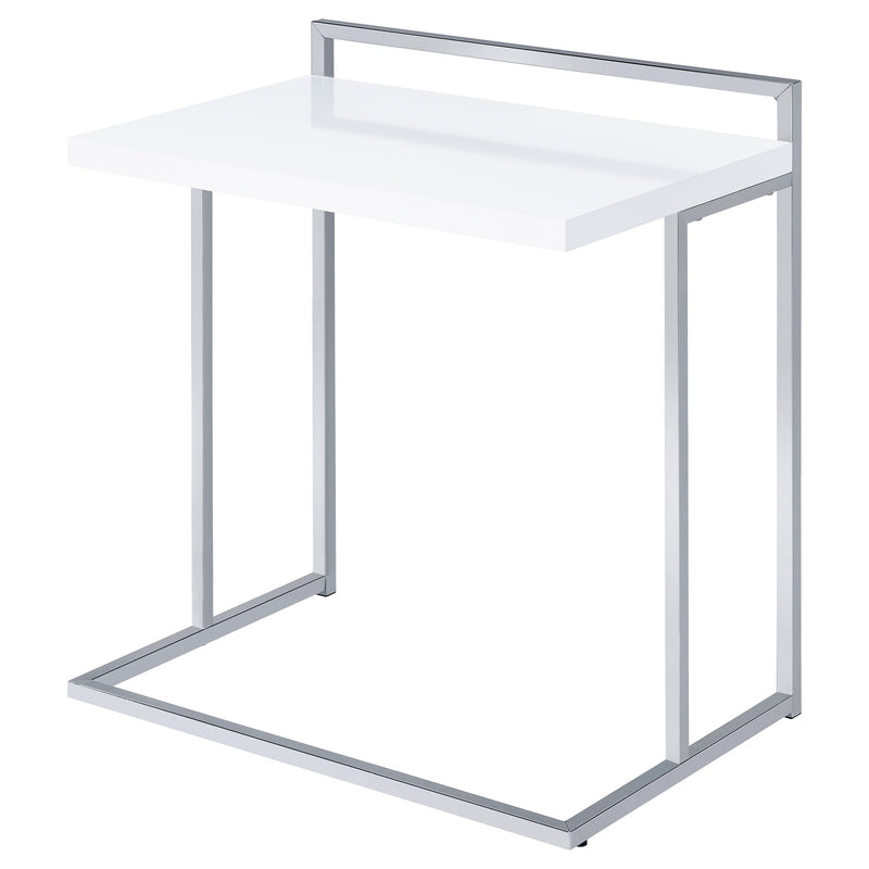 Dani Rectangular C-Shaped Sofa Side Table High Gloss