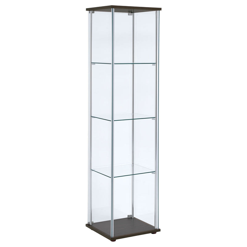 Bellatrix 4-shelf Clear Glass Curio Cabinet