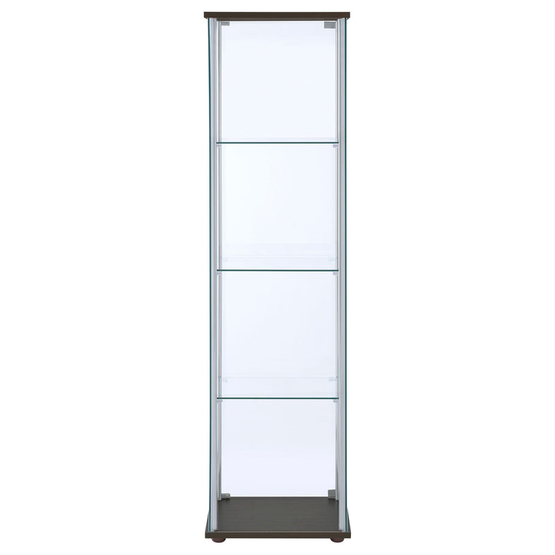 Bellatrix 4-shelf Clear Glass Curio Cabinet