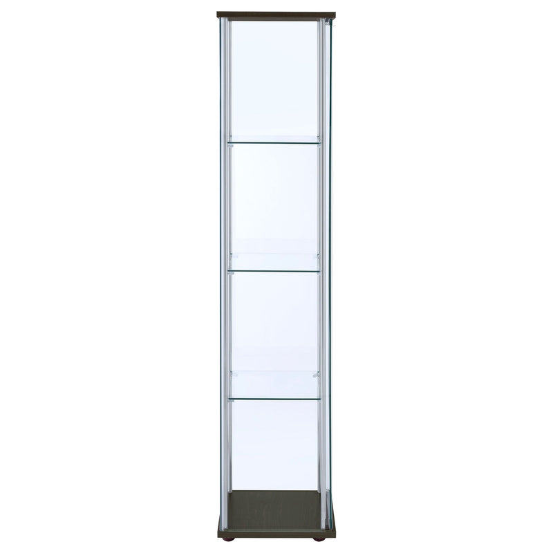 Bellatrix 4-shelf Clear Glass Curio Cabinet