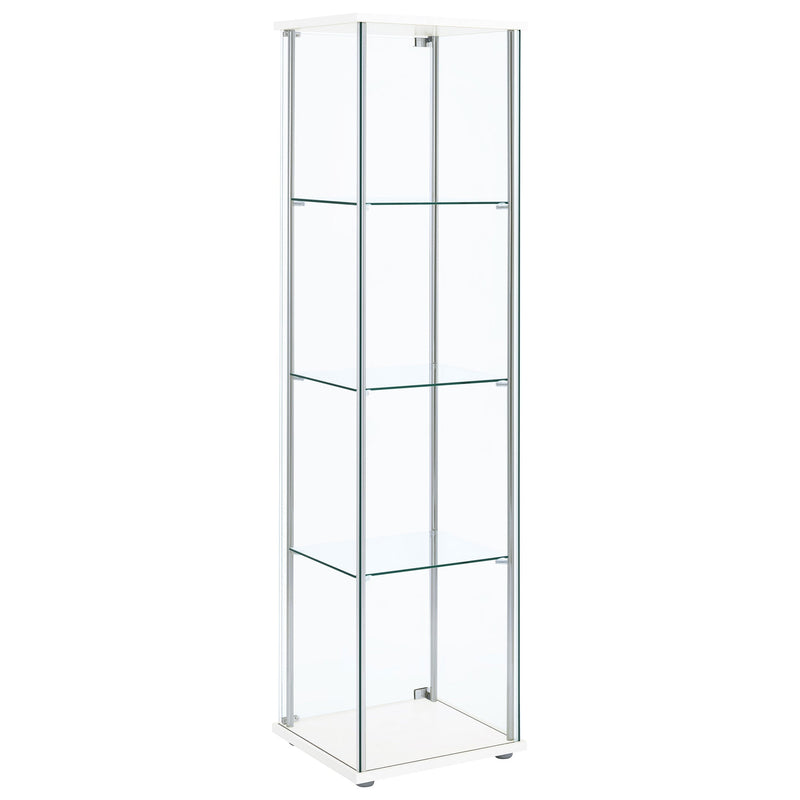Bellatrix 4-shelf Clear Glass Curio Cabinet