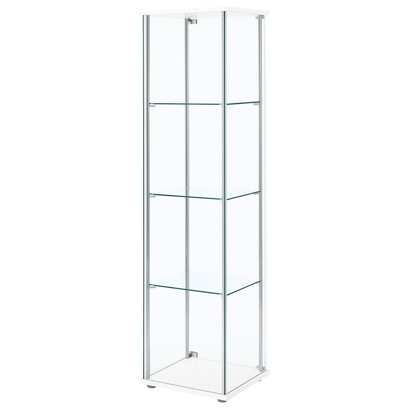 Bellatrix 4-shelf Clear Glass Curio Cabinet