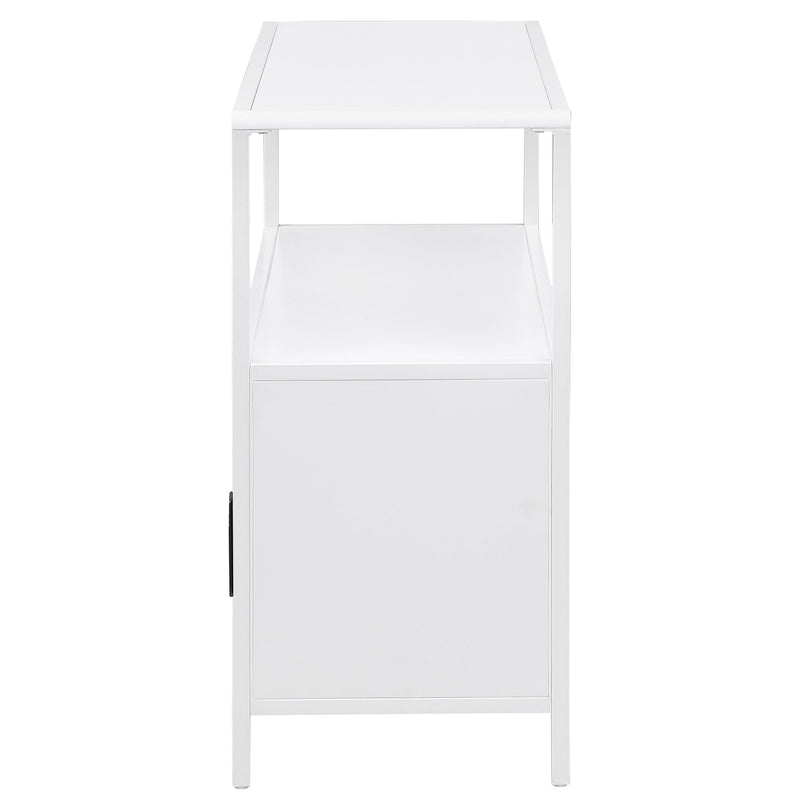 Amherst 2-door Radio Weave Cane Metal Accent Cabinet