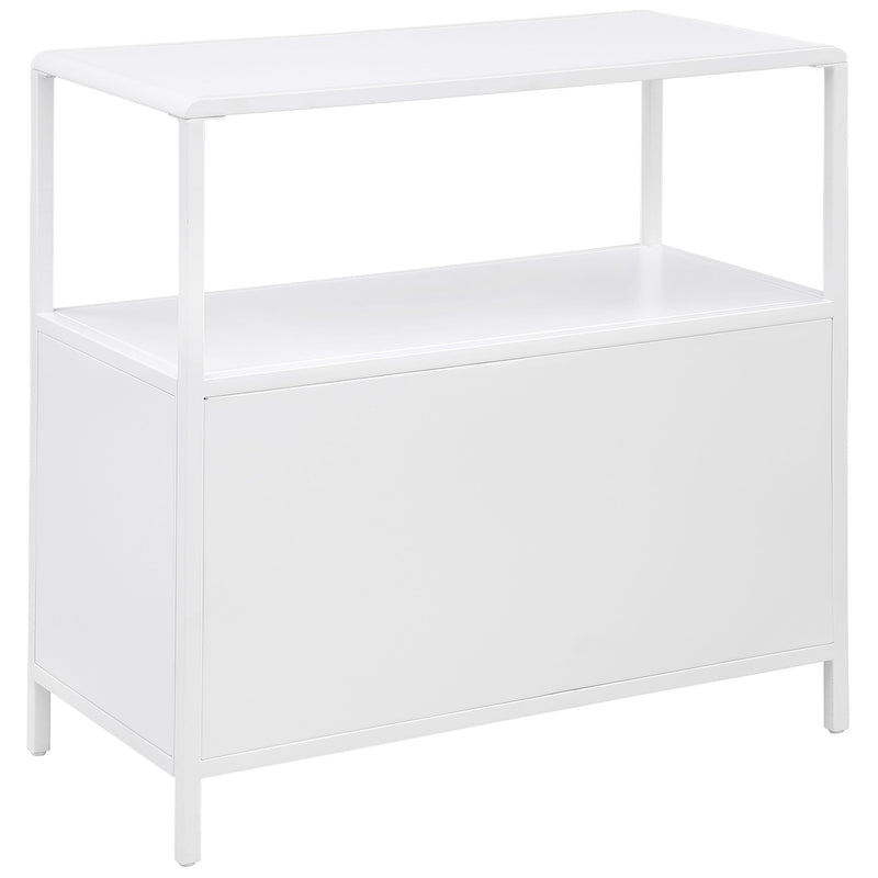 Amherst 2-door Radio Weave Cane Metal Accent Cabinet
