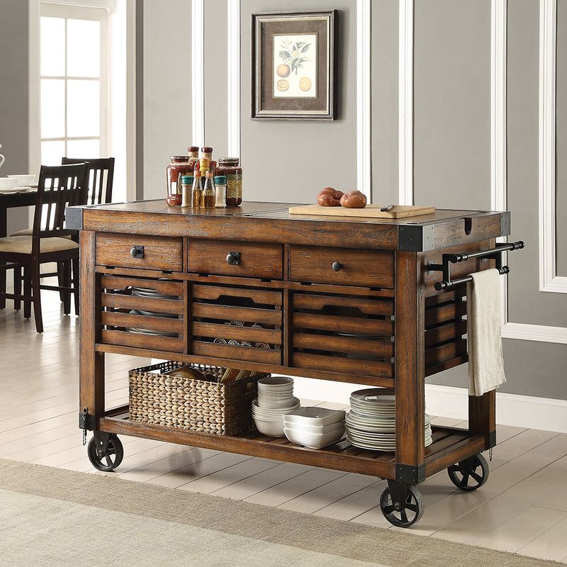 Kaif Kitchen Island & Serving Cart