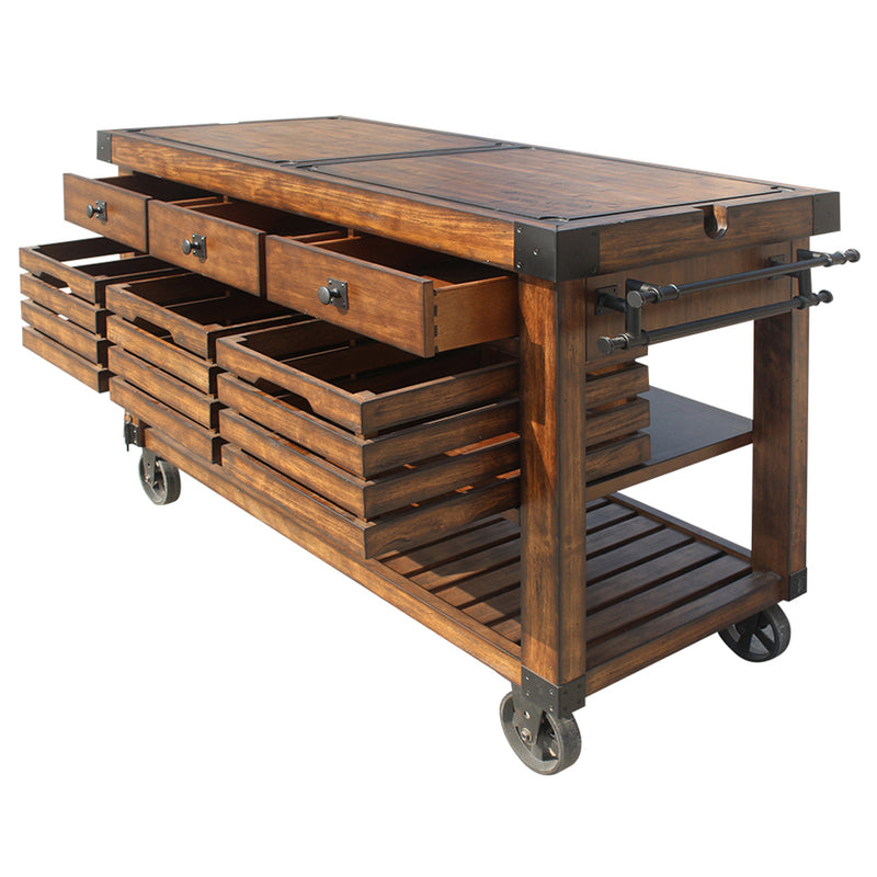 Kaif Kitchen Island & Serving Cart