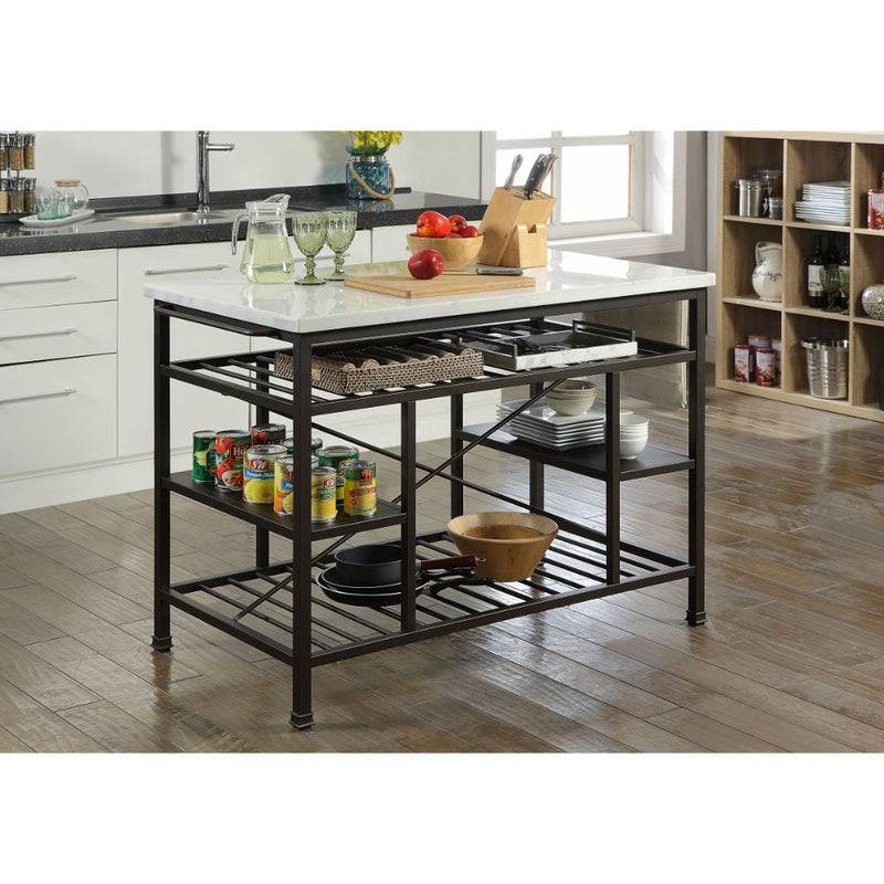 Lanzo Kitchen Island & Serving Cart