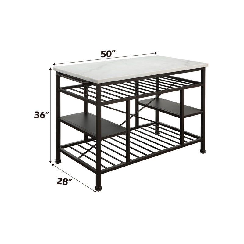 Lanzo Kitchen Island & Serving Cart