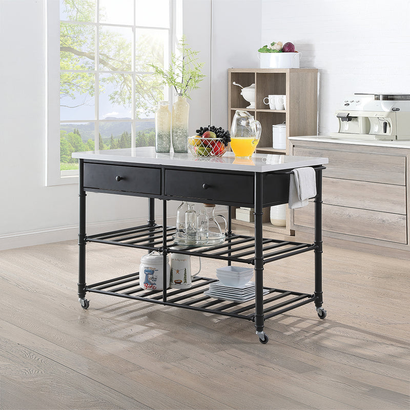 Emery Kitchen Island & Serving Cart