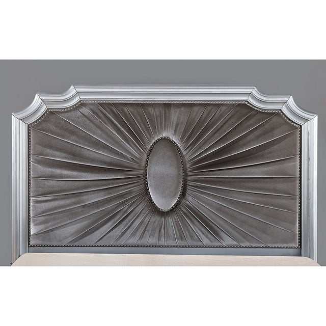 Aalok Silver/Warm Gray California King Bed