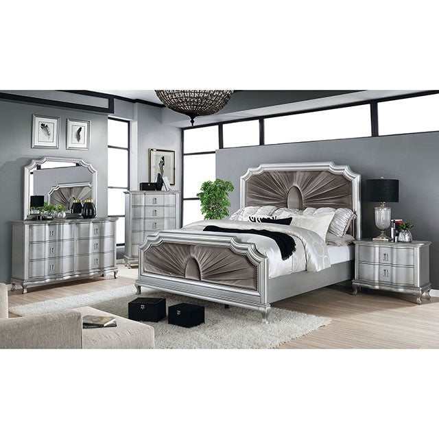 Aalok Silver/Warm Gray Queen Bed