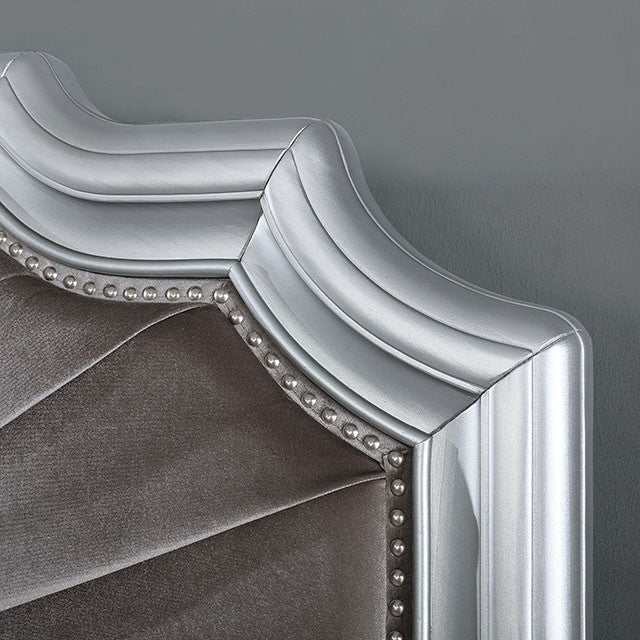 Aalok Silver/Warm Gray Queen Bed
