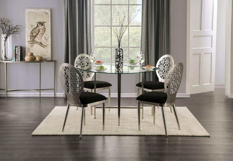 Abner Silver & Black Dining Chair (Set of 2)