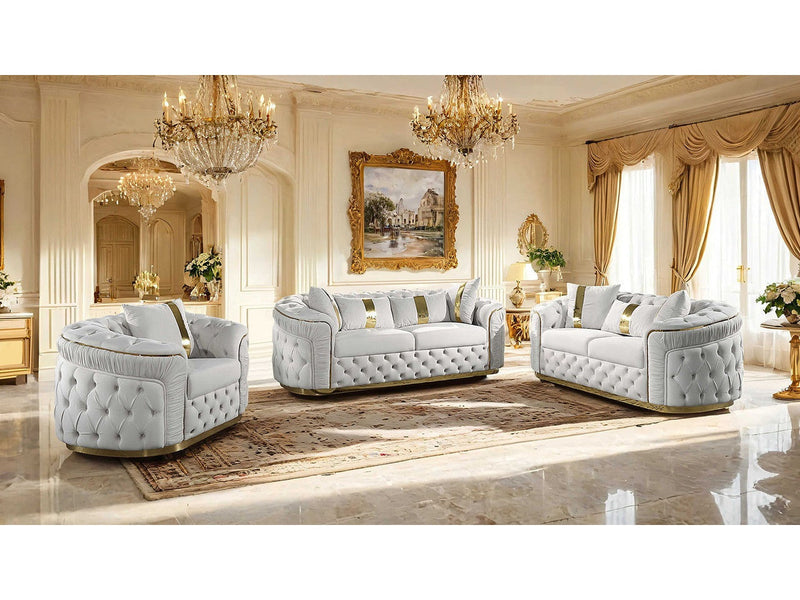 Adelpha Beige/Gold Chair