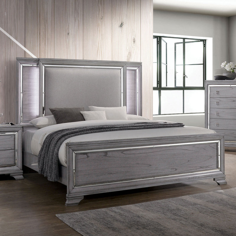 Alanis Light Gray 5 Pc. Queen Bedroom Set w/ Chest