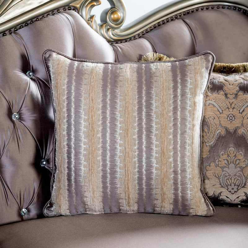 Albacete Champagne & Purple Velvet Sofa