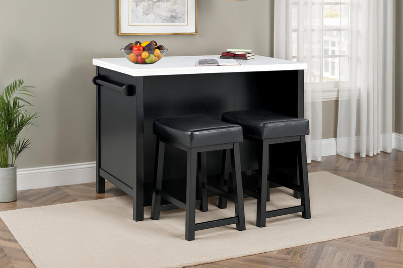 Albergo Black 3 Pc. Bar Table Set