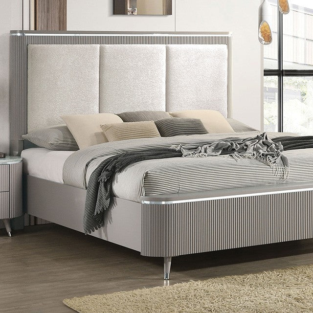 Aldridge Light Gray Queen 4 Piece Bedroom Set