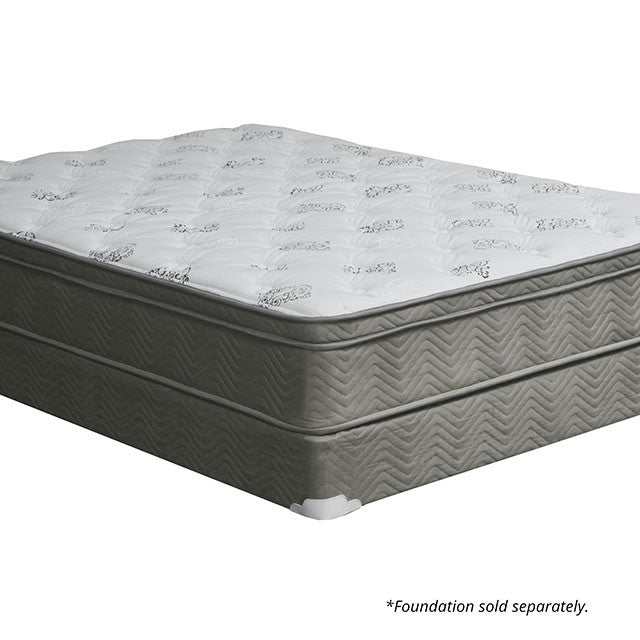 Aleksa White/Gray 11" Euro Top  Queen Mattress