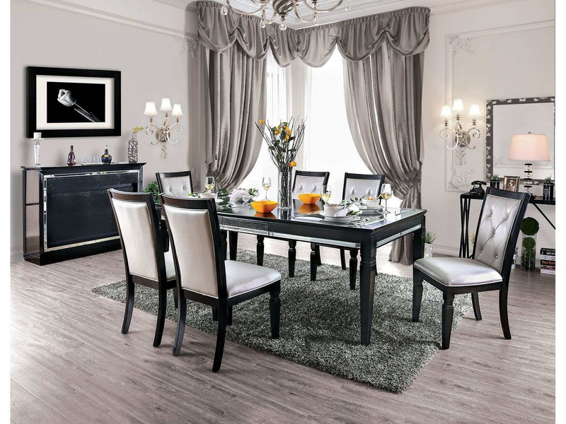 Alena Black & Silver Dining Table