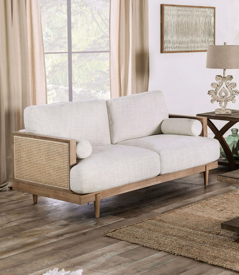 Alesund Beige/Light Oak Sofa & Loveseat