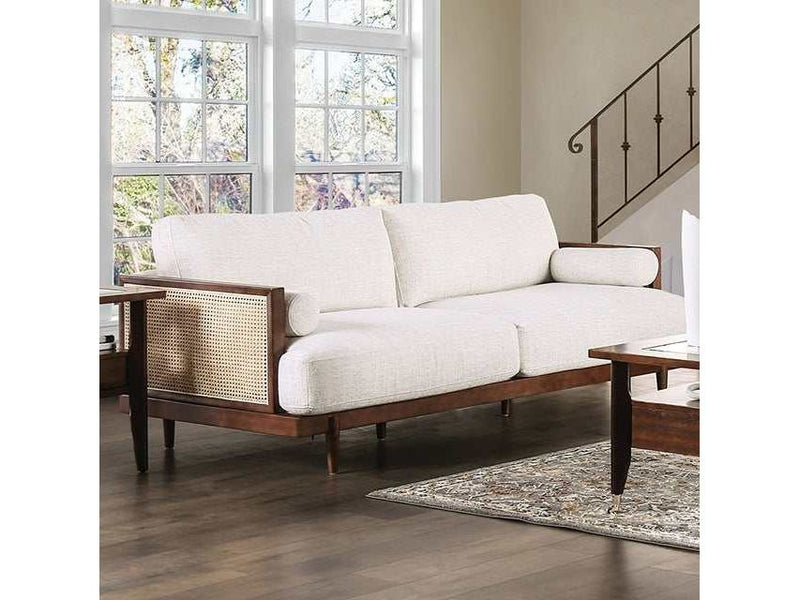 Alesund Beige/Walnut Sofa
