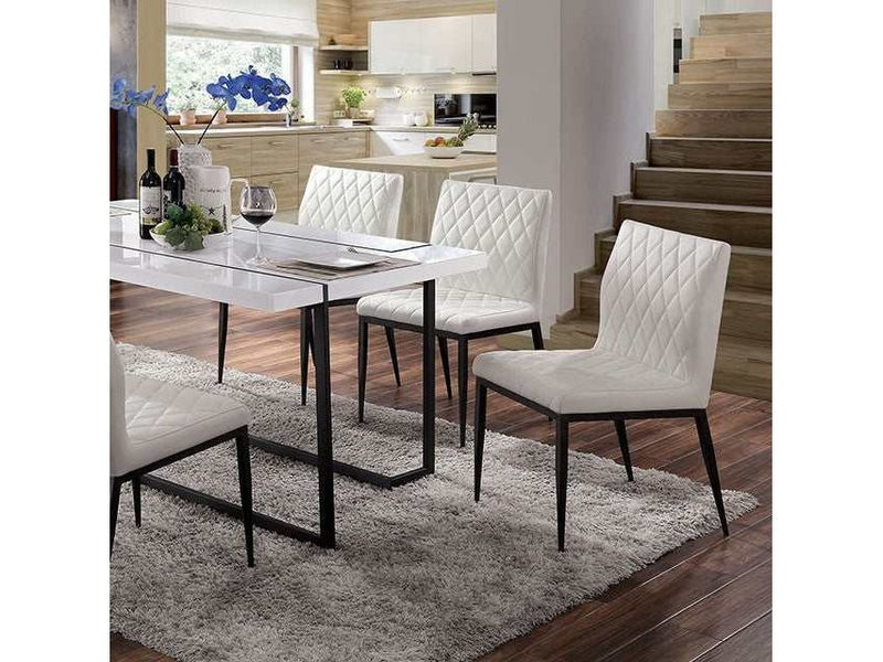 Alisha White/Black Dining Table