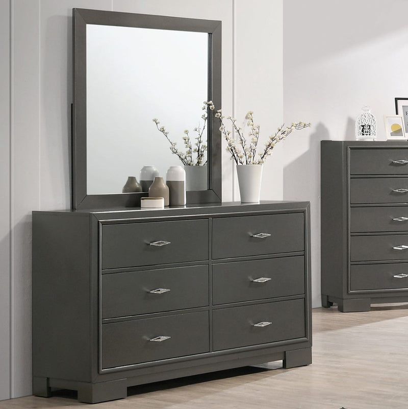 Alison Dark Walnut 5 Pc. Queen Bedroom Set w/ 2NS