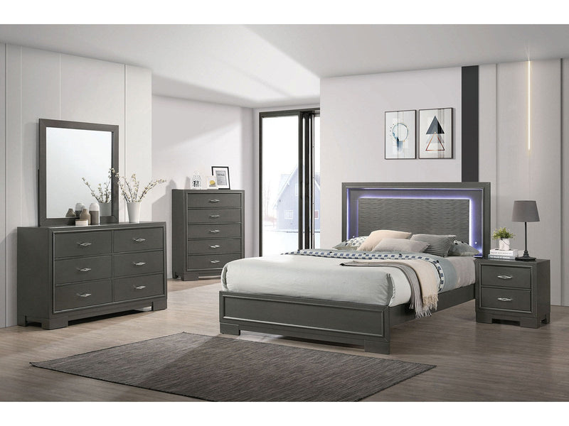 Alison Dark Walnut 5 Pc. Queen Bedroom Set w/ Chest