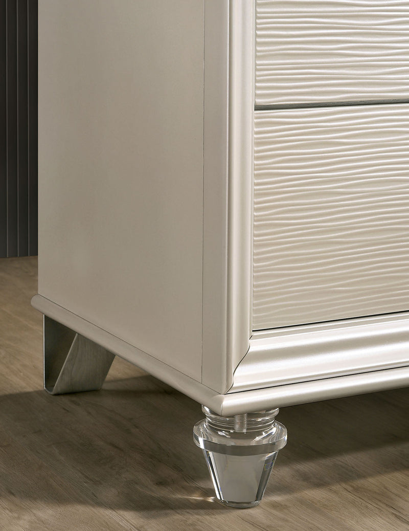 Allie Pearl White 4 Pc. Twin Bedroom Set