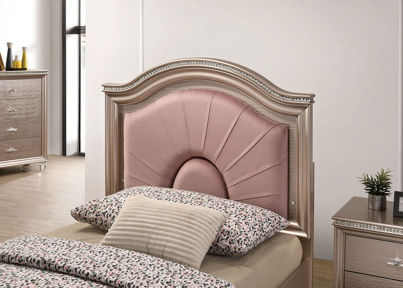 Allie Rose Gold 4 Pc. Twin Bedroom Set w/ Trundle