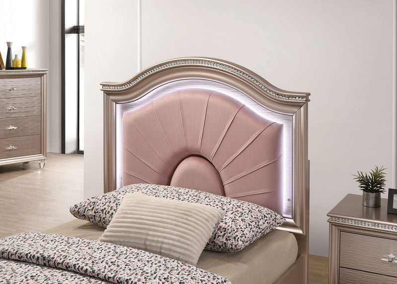 Allie Rose Gold 4 Pc. Twin Bedroom Set w/ Trundle